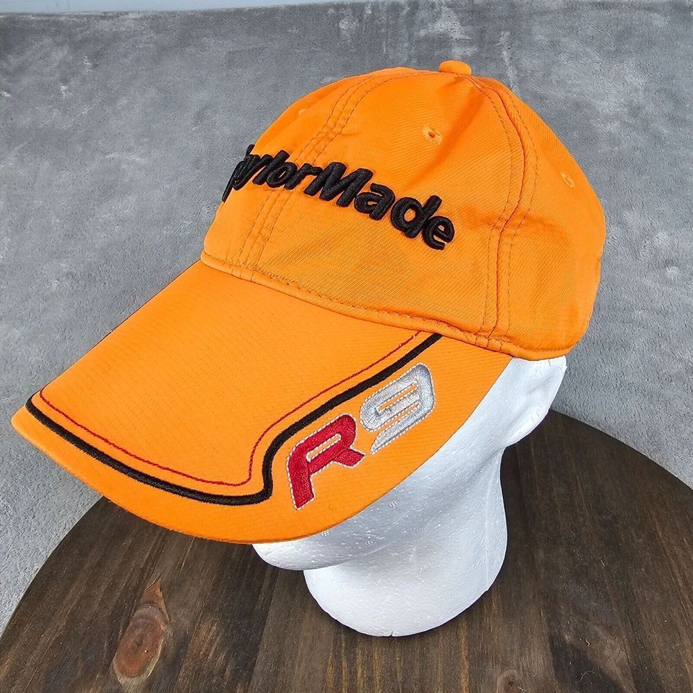 TaylorMade Golf Baseball Cap OSFA Orange TMAX Gear Hat Tee Pocket Strapback R9‎